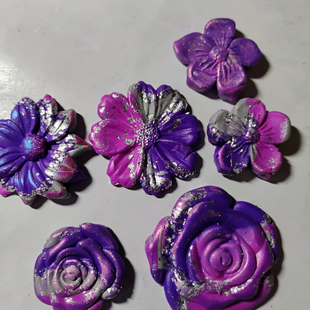 Vibrant Purple and Pink Floral Accents